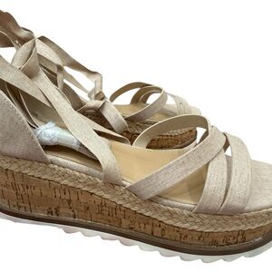 Women's Beige Espadrille Sandals NEW